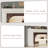 White Solid + Manufactured Wood Freestanding TV Cabinet Fireplace-31034384