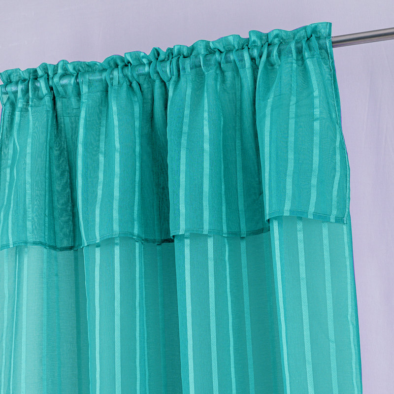 Panneau de rideau transparent avec passe-tringle Cangelosi, Teal