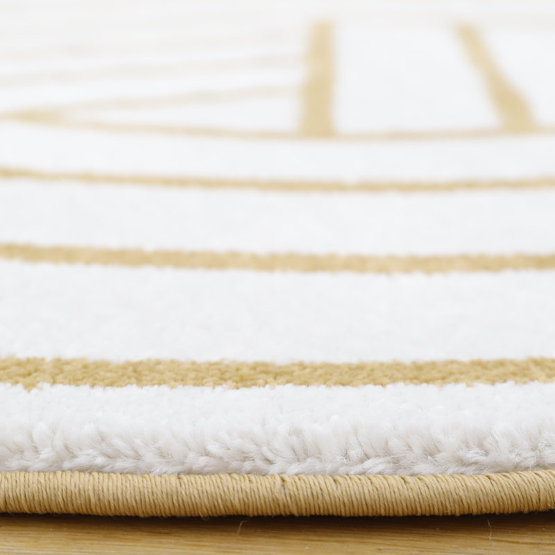 Round Harun Geometric Area Rug, Round 140cm