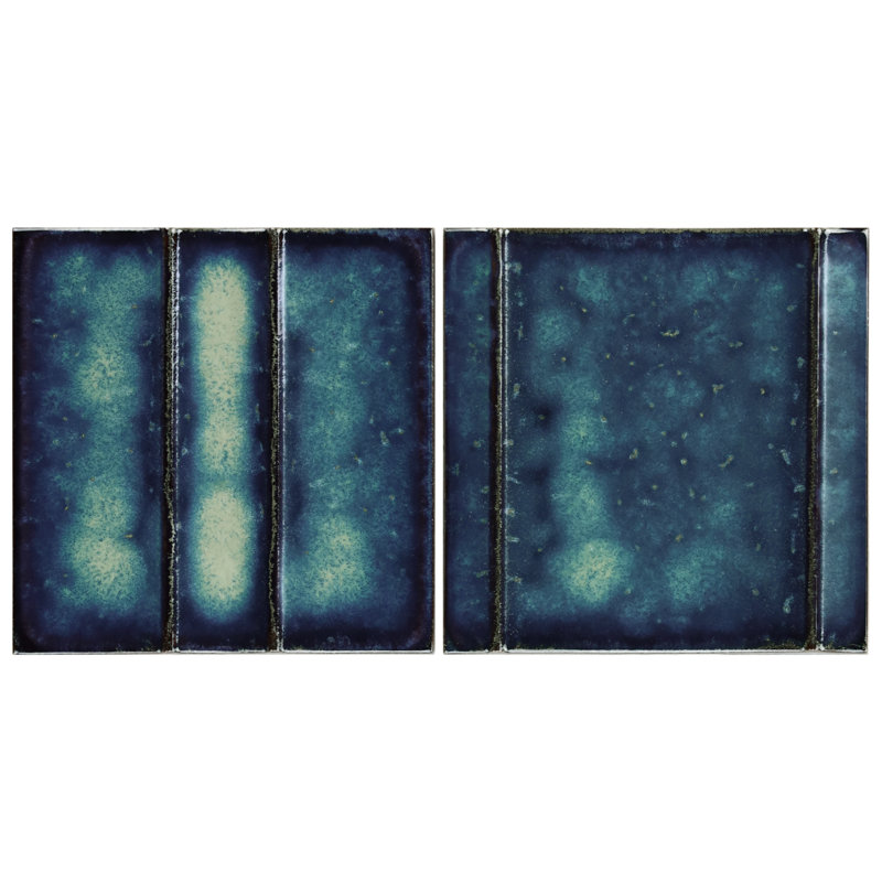 Metaru 5.82 In. X 5.82 In. 3D Metallic Look Matte Porcelain Wall Tile (7.82 Sq. Ft. / Case), Ocean Blue