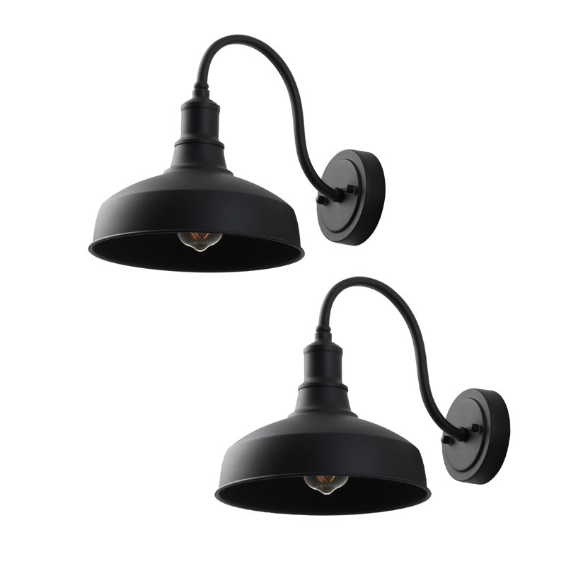 Lanterne murale Atiye Farmhouse, H 9,84 po x l 10,24 po x P 13,78 po, Set of 2