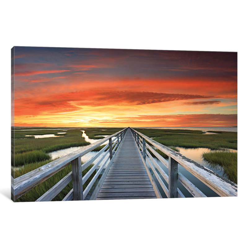 « des gris plus beach coucher de soleil », reproduction de photo sur toile, H 12 po x l 18 po x P 1,5 po, Toile tendue