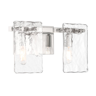  Genry 2-Light Bathroom Vanity Light in Polished Nickel