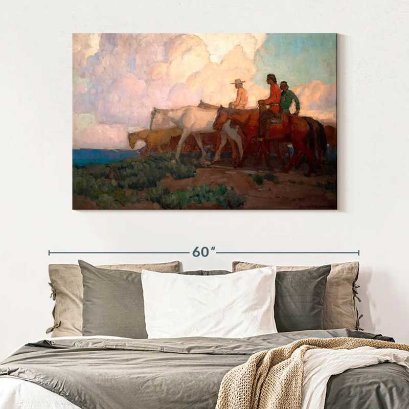 Lelar Navajo Range Riders, 34" H x 51" W
