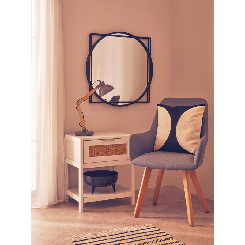 Kai 51cm H Polyester Blend Upholstered Armchair, Grey