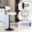 Bar Stools Set of 2 Seat Adjustable Height 62.2-85.1cm Bentwood Swivel Barstools with Back & Footrest - PU Leather Upholstered Bar Chair for Bar, Kitchen, Dining Room-529745424-529745438-529745437