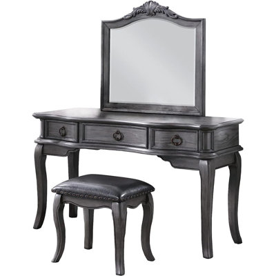 Ensemble de meuble-lavabo contemporain avec tabouret à tiroirs de style rétro avec pieds de style cabriole et meubles de chambre