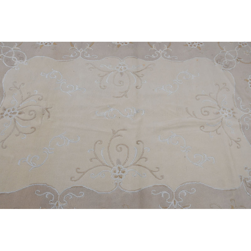 Grand tapis turc Anatolian beige idéal pour les salons et la décoration de salon biologique