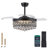 48" Dimmable Crystal Ceiling Fan With Led Lights And Remote Control-88080386