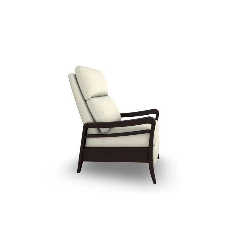 Modern High Leg Recliner, Espresso, Pearl