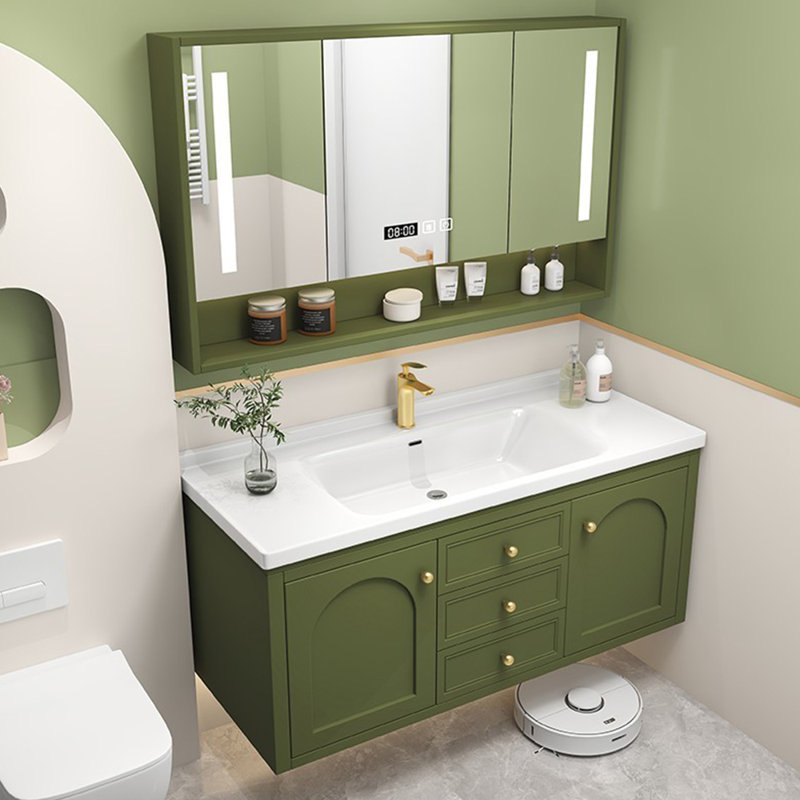 Armoire de salle de bain luxueuse de style français, Vert