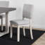 Ensemble de salle à manger style transitionnel 5 pièces Chaises rembourrées en tissu gris-10720195-10720199-10720196