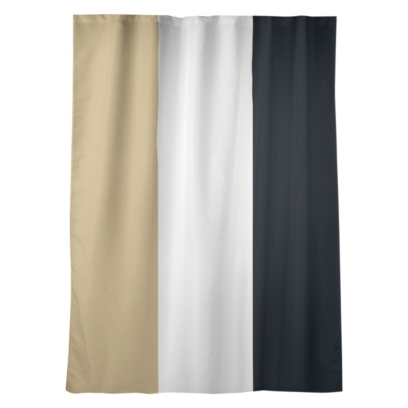 Panneau de rideau simple occultant avec passe-tringle footing stripes New Orleans, Gold/White/Black