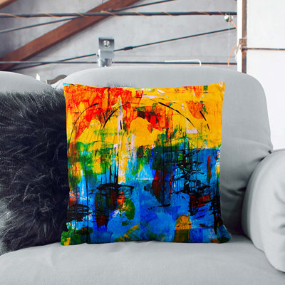 Abstract Square Throw Cushion