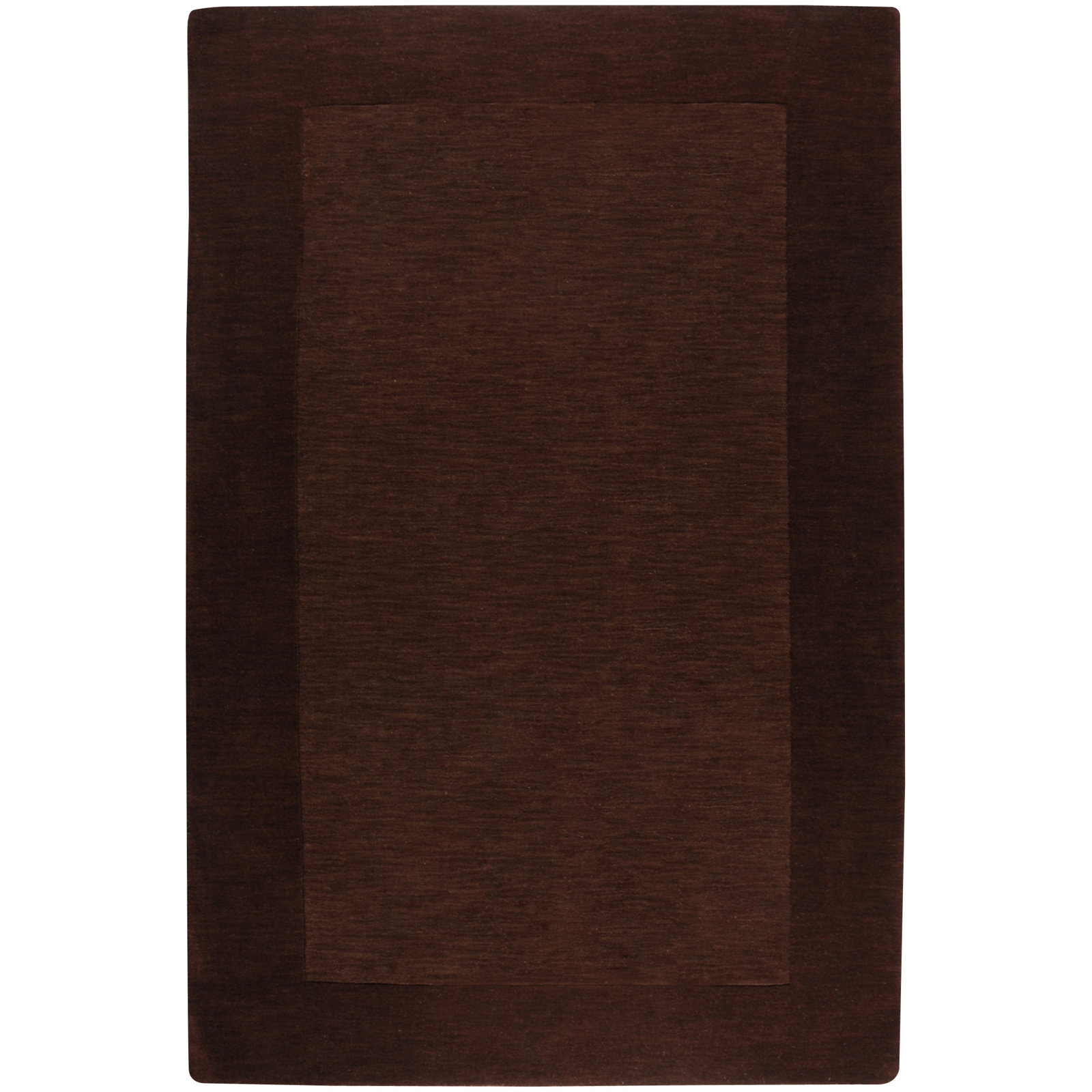 Dolma Handmade Wool Brown Rug, Rectangle 6' x 9'