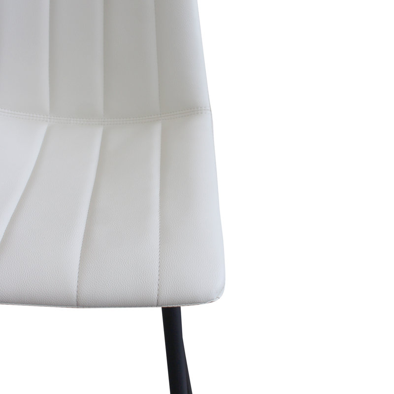 Finnigan Counter & Bar Stool, Counter Stool (26" Seat Height), Ivory/Faux Leather