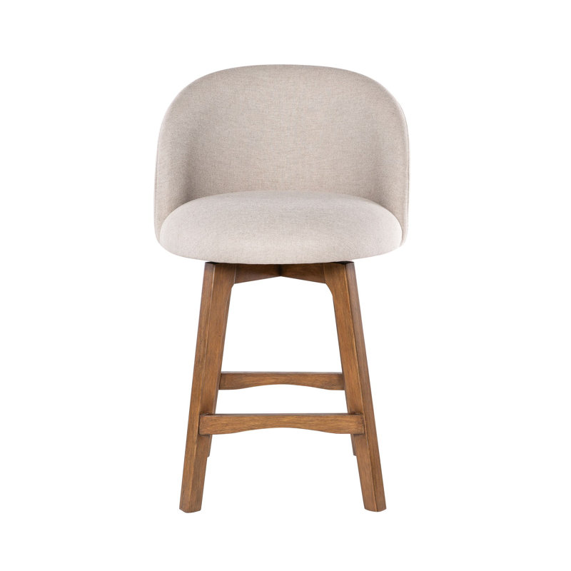 Garet Swivel - Rustic Natural Finish, Counter Stool (24" Seat Height)