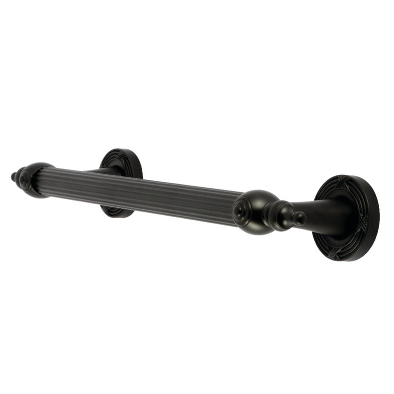 Kingston Brass Templeton 1-Inch O.D Grab Bar, 16" W, Matte Black
