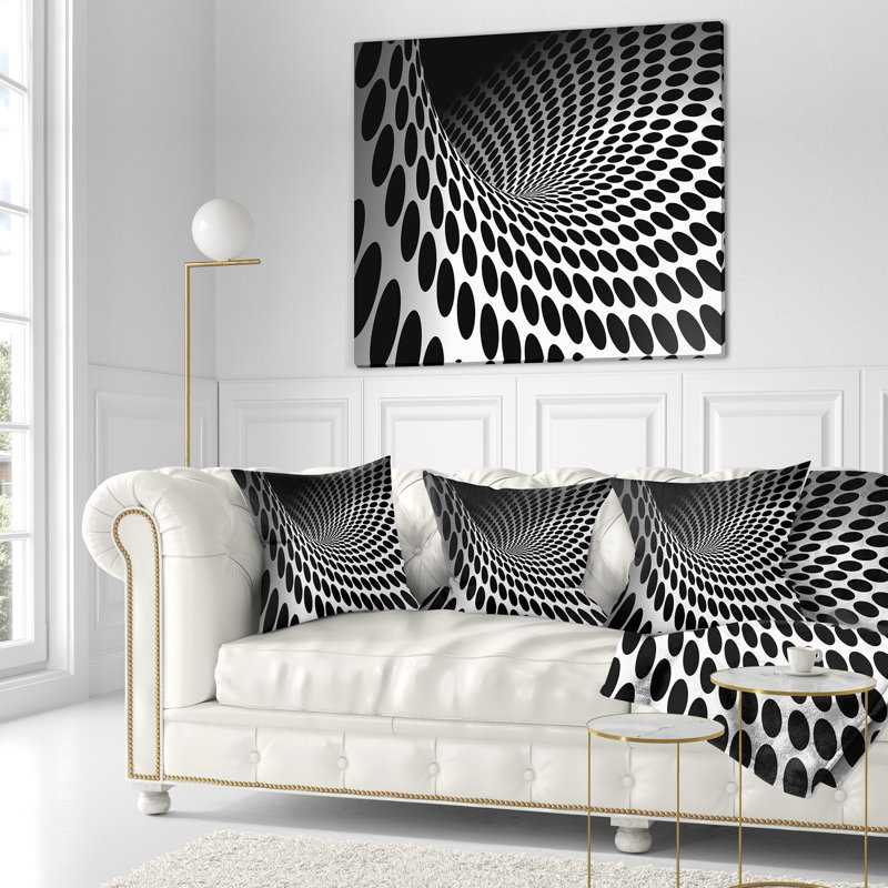 Coussin Waves and Circles, H 16 po x l 16 po