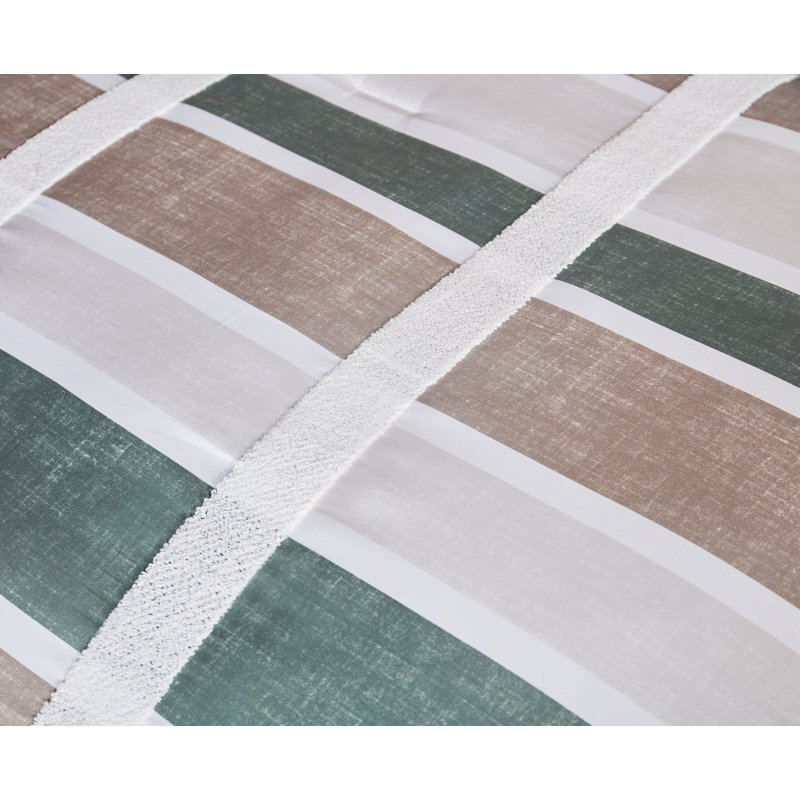 Roxy Polyester Checkered Comforter Set, King Comforter + 2 King Shams