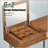 43.3" Classic Wood Makeup Vanity Set With Flip-Top Mirror And Stool, Dressing Table With Three Drawers And Storage Space, Brown