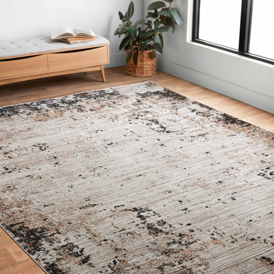 Tapis beige tissé à la machine Ballycraigy