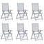Chaise de patio en acacia avec coussin-286285186