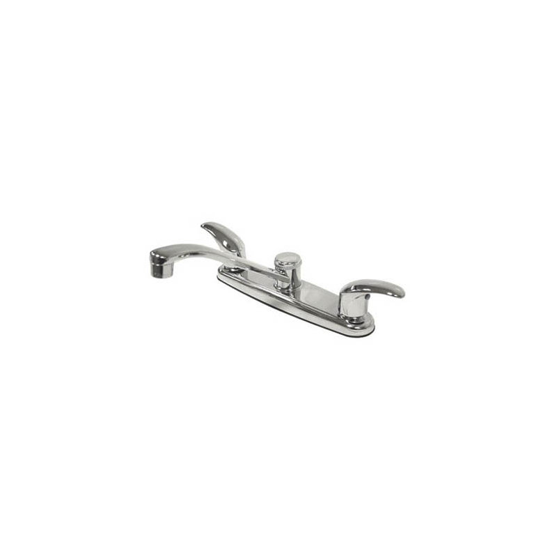 Double Handle Kitchen Faucet, Polished Chrome