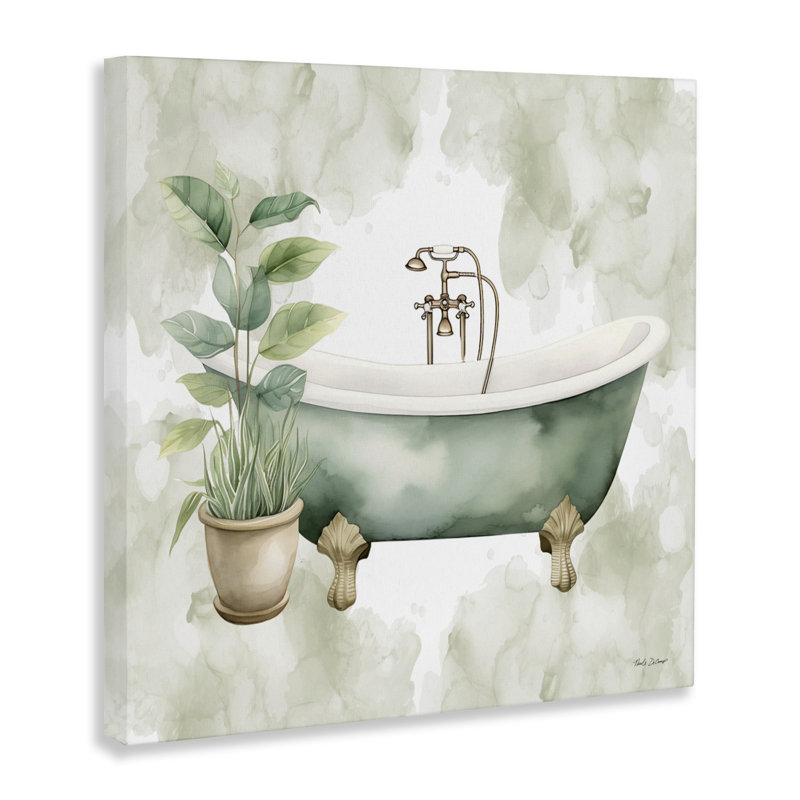 Oasis de bain avec toile végétale, design par Nicole DeCamp, H 17 po x l 17 po