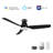 Denver Smart Ceiling Fan with Remote, Light Kit Included,Works with Google Assistant and Amazon Alexa,Siri Shortcut.