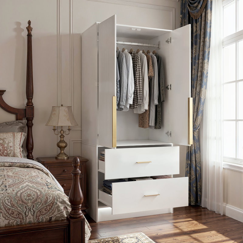 2 Door Manufactured Wood Wardrobe