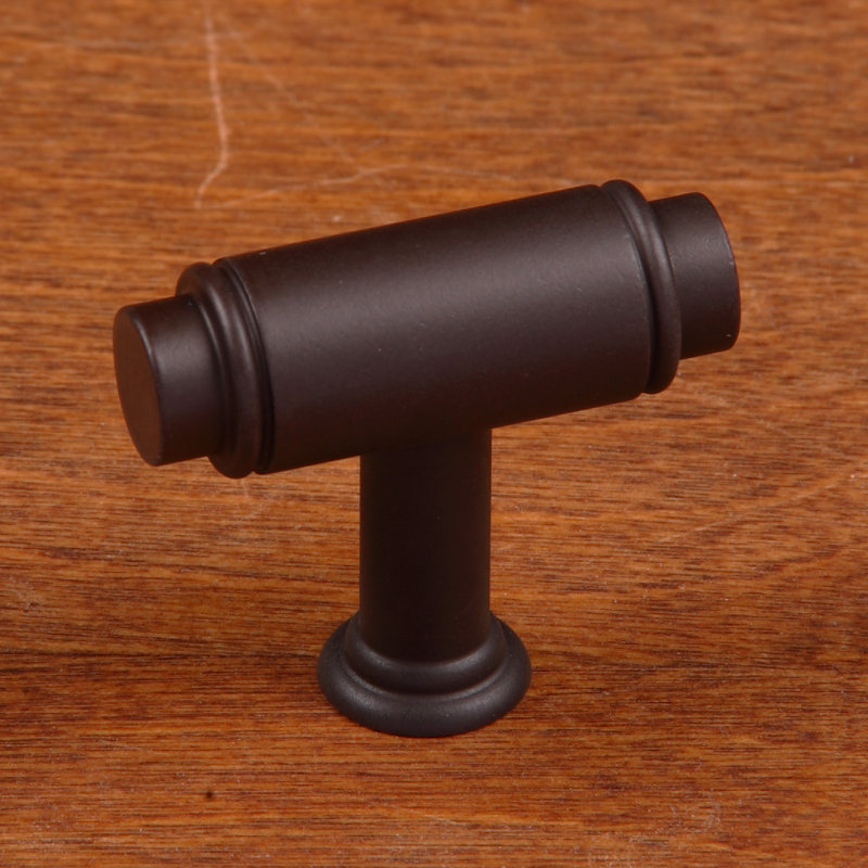 Poignée cylindrique 1 5/8 po, Bronze huilé, H 1,62 po x l 0,59 po x P 1,44 po