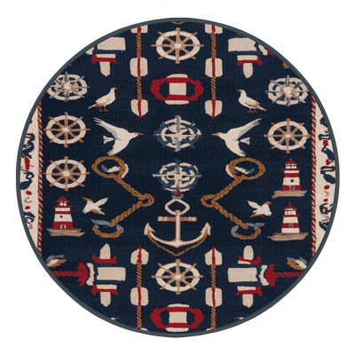  Washable Coastal Britain Coastal Area Rug