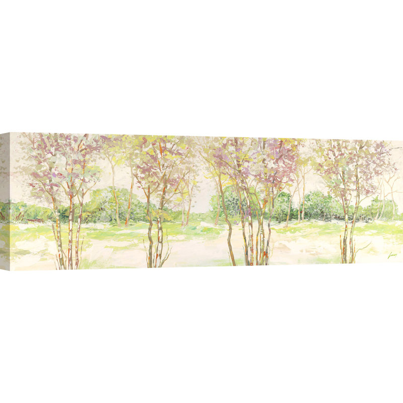 Birch Forest by Lucas - Wrapped Canvas Painting, 40cm H x 120cm W x 4cm D