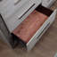 Table de chevet 1pc Table de chevet en bois massif Poignées de bar 3 tiroirs Table de chevet Pieds de support en métal Ports USB