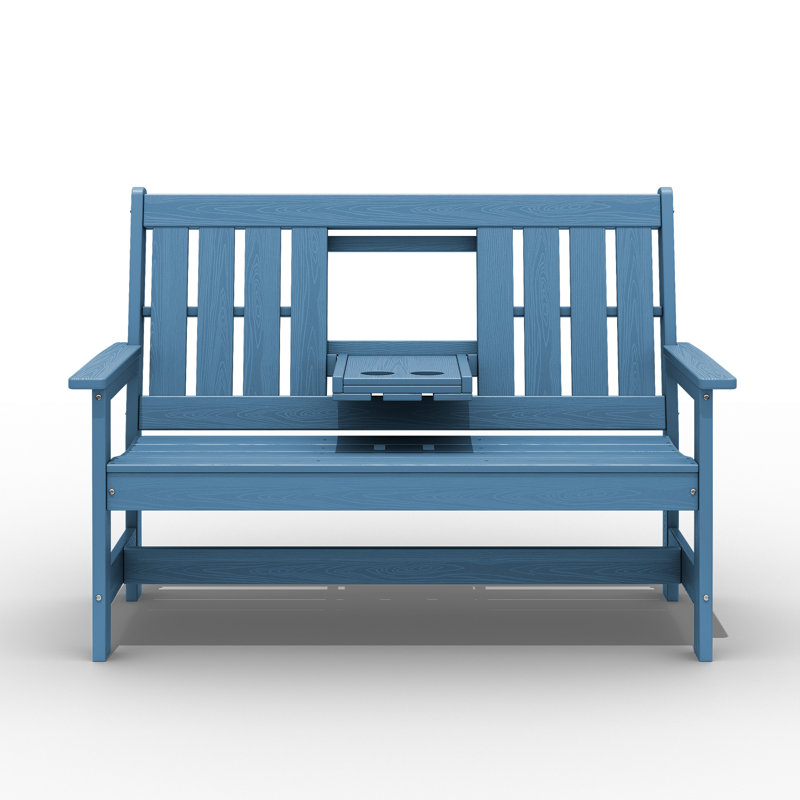 Outdoor Bench - Durable Garden Bench for Patio and Lawn, Navy
