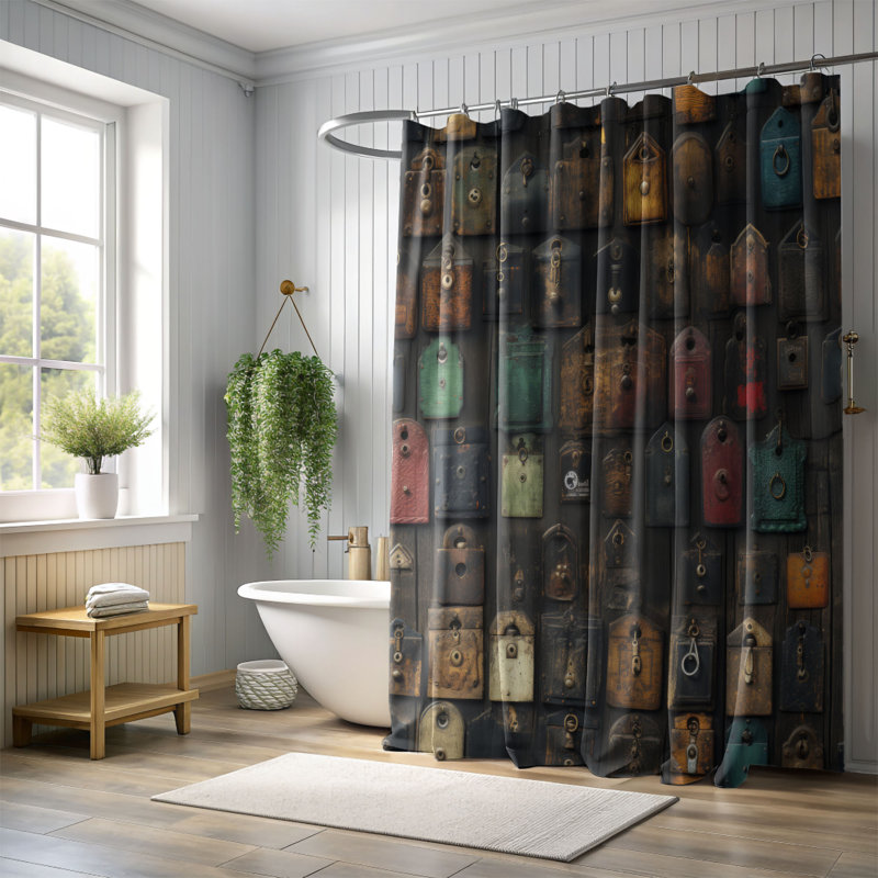 Rideau de douche Lalar, H 74 po x l 71 po