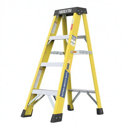 Fibreglass Reinforced Plastic Single Side Ladder – Lightweight Non-Conductive Access Ladder 4step