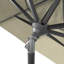 Parasol de patio 11 pieds gris avec manivelle en aluminium beige Pacifica-1333245119