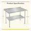 Table de préparation et de travail en acier inoxydable Profeeshaw, 30 po x 48 po, avec dosseret et tablette réglable, robuste pour les cuisines commerciales, les restaurants, les hôtels et les garages