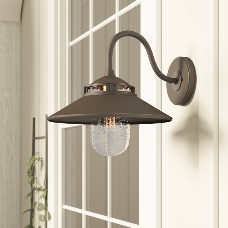 Luminaire de grange d'extérieur 1 lumière Atwell, Bronze huilé
