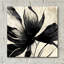 «Flowers Black White 16» par Ray Heere, art mural en verre acrylique, 12 po x 12 po-590348581
