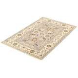 Tapis décoratif en laine de conception unique en laine noué à la main de conception unique 4 pi 1 po x 5 pi 10 po New Age Ushak