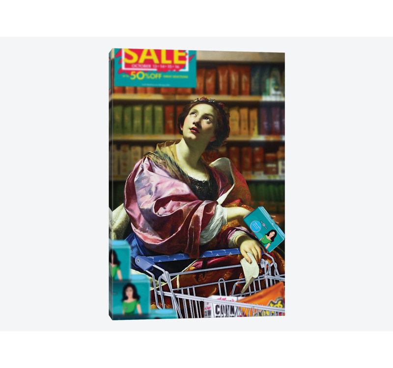 «At the Super marché», impression sur toile, H 26 po x l 18 po x P 1,5 po, Pas de tapis, Toile tendue