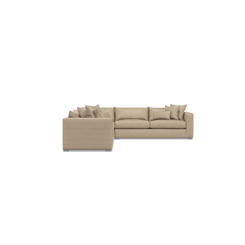 Sectional, Tan Polyester