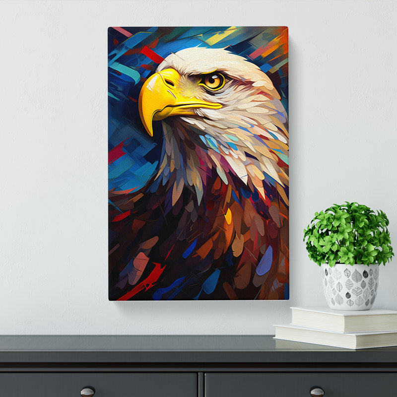 Eagle Orphism - Wrapped Canvas, 76cm H x 50cm W x 3cm D