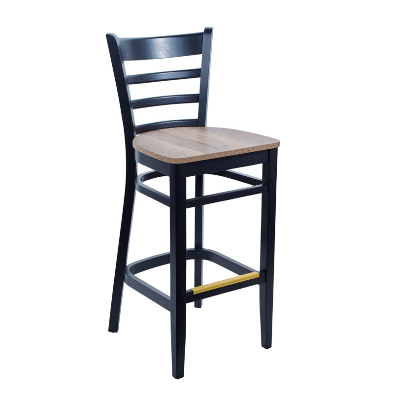 Berkeley 30.25'' Bar Stool, Knotty Pine/Black