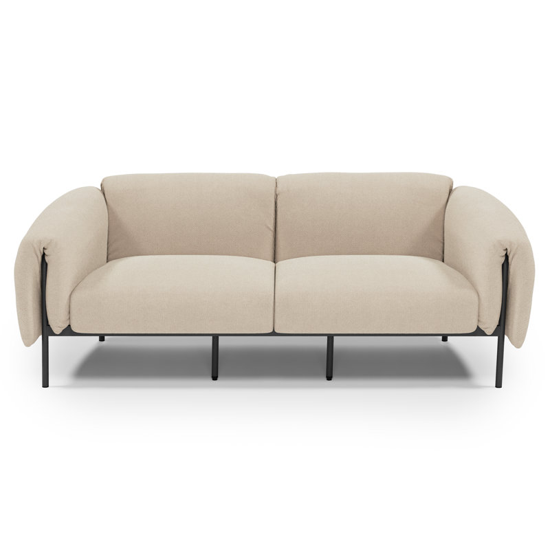 Manseau 3-Seater Outdoor Sofa, Grey/Brown/Blue