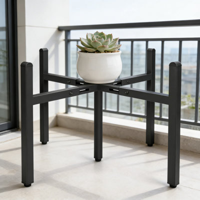 Support à plante ajustable pour grandes plantes 15 à 20 pouces, support à plantes robuste en métal avec base à 5 pieds, support à fleurs intérieur et extérieur moderne pour salon, patio, jardin