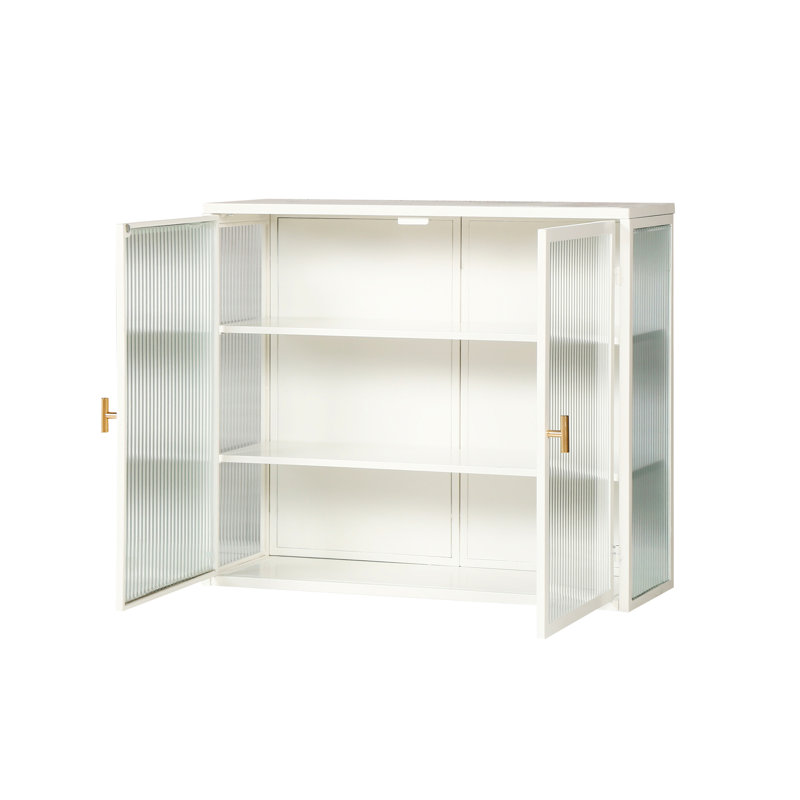White Three Storage Cabinet, Meets All Requirements Enhances Home Aesthetics, White